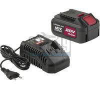 YAMATO KIT-BAT-01, KIT BATTERIA AL LITIO + CARICABATTERIE UNIVERSALE, 20 Volt, 4.0 Ah, MYX cordless system
