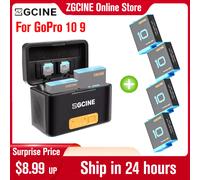 Kit batteria Custodia per scatola di ricarica rapida Caricabatteria Custodia ricaricabile intelligente per GoPro Hero 10 9 Go Pro 10 Sport Camera