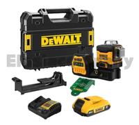 Kit batteria DEWALT DCE089D1G18 12V/18V XR 3x360 livello laser verde 2,0 Ah