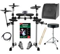 XDrum DD-400 Set E-Drum Completo con Amplificatore, Cavo, Sgabello, Scuola e Bacchette