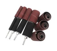 Kit batteria levigatrice 20 pezzi con tamburi in gomma e manicotti abrasivi per