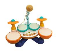 Kit batteria per bambini: strumento interattivo regolabile portatile, set di batteria piccola, kit per principianti in ABS, bambini, ragazze, feste di compleanno, gioco di Halloween,