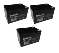 KIT BATTERIE 36V 14Ah GEL/AGM CICLICHE DEEP-CYCLE BICI ELETTRICA - 3 x 12V
