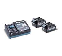 KIT BATTERIE 40VMAX 2.5AH XGT BL4025x2 + DC40RA XGT Marca Makita