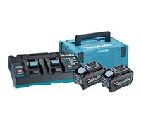 KIT BATTERIE 40VMAX 5.0AH XGT BL4050Fx2 + DC40RB + Makpac XGT marca Makita, multicolore, único, 191U13-9