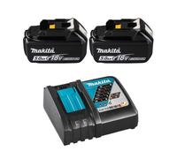 KIT BATTERIE MAKITA CON 2 BATTERIE BL185B 18V DA 5AH + CARIBATTERIE RAPIDO