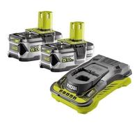 Kit Batterie Ryobi ONE+ 2x18V 5.0Ah LithiumPlus + Caricatore Ultra Veloce RC18150