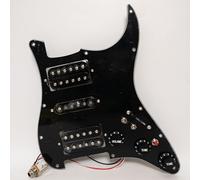 Kit battipenna HSH precablato per chitarra Fender ST, compatibile con Stratocaster Style - Battipenna caricato con pickup Alnico 5, interruttore a 5 vie e cablaggio (nero)