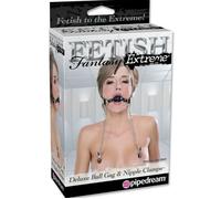Kit Bavaglio e Morsetti Capezzoli Fetish Fantasy Extreme Deluxe