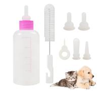 Kit Biberon Per Cuccioli, Kit Di Alimentazione Con Biberon Per Gattini,Set Di Biberon Per Allattamento Per Gatti Da 7 Pezzi - Mangiatoia Per Animali Piccoli, Tettarella Di Alimentazione Per Mascot