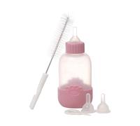 Kit biberon per gattino | 100 ml Puppy Milk Feeder Kitten Biberon, biberon morbido e confortevole di qualità alimentare con tettarella e spazzola per cuccioli, gattini, conigli, Rosa, Se