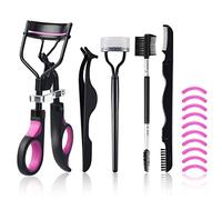 Kit bigodini per le donne include bigodini per ciglia, spazzola per ciglia, pinzette per extension per ciglia, spazzola per sopracciglia e pettine, tamponi di ricarica in silicone per ciglia naturali