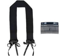 Kit bigodino senza testa, super morbida flanella imitazione seta asta per dormire con pettine, onda notturna per tutti i tipi di capelli, strumento per lo styling senza calore per capelli lunghi