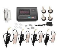 Kit Bilancia per Bestiame 5000 Kg, Bilancia a Celle Di Carico a Compressione Con Trave in Acciaio Impermeabile, Kit Bilancia Da Pavimento Con Indicatore Di Pesatura, Bilancia per Maiali Bovini Suini