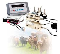 Kit Bilancia per Bestiame Avanzato, 5000kg Sis-tema Pesatura Animale Professionale con Indicatore Alta Precisione, Bilancia Fattoria An-ti-Vibrazione per Bovini, Pecore, Suini, Capre, Cav-alli(1t)