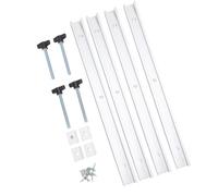 Kit binario a T e cursore, 4 pezzi in lega di alluminio per la lavorazione del legno Binario di guida con slot scorrevole T Slot Mitra Track Jig con connettori e viti