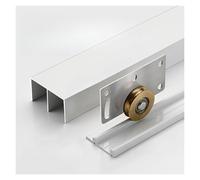 Kit binario for porta scorrevole con ruota in rame Doppio binario resistente senza taglio(180cm)