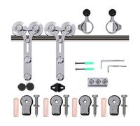 Kit binario for porta scorrevole in acciaio inox for interni da 5-6,6 piedi, con rullo piatto, for in legno, a forma di Y(5.5FT Rail Kit)