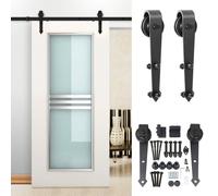 Kit Binario per Porta Anta Guida Scorrevole in Legno Diverse Misure Carico 100kg