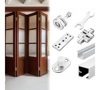 Kit binario per porta pieghevole scorrevole resistente con guide parallele silenziose per un funzionamento senza intoppi