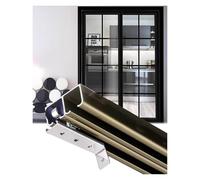 Kit binario per porta scorrevole a doppio bypass, 3,9 m, accessori per doppia porta per installazione a scomparsa