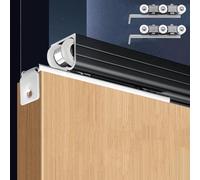 Kit binario per porta scorrevole, accessori per porte tascabili per un funzionamento fluido e una facile installazione, set di rulli per armadi e armadi