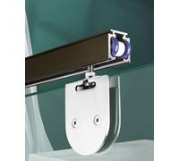 Kit binario per porta scorrevole con meccanismo di abbassamento automatico per un funzionamento fluido e silenzioso della porta del bagno e della doccia
