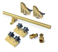 Kit binario per scala scorrevole da 3,3-24 piedi, kit di ferramenta per porta da fienile, accessorio a rullo per binario armadio, set completo di binario per scala scorrevole per ufficio lof