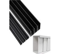 Kit binario scorrevole per ante dell'armadio, sistema a 3 binari per armadi, armadi e divisori, ideale per porte scorrevoli in legno, binario in alluminio senza scanalatura