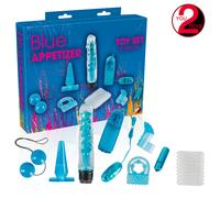 Kit Blue Appetizer Set Sex Toy 8 Pezzi per la Coppia Vibratori Plug Guaine