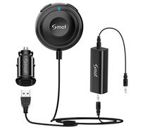 Kit Bluetooth per auto, adattatore AUX Bluetooth con isolatore di rumore di loop di terra per parlare in vivavoce e musica in streaming, ricevitore Bluetooth con caricatore da auto USB a doppia presa