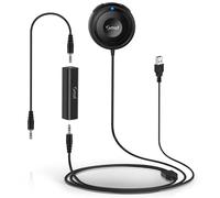 Kit Bluetooth per auto, adattatore AUX Bluetooth per auto con isolatore di rumore di loop di terra per parlare in vivavoce e musica in streaming, ricevitore Bluetooth Wireless