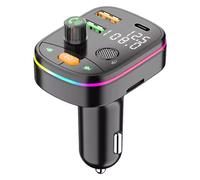 Kit Bluetooth per auto, caricatore da auto Quick Charge 3.0 con doppia porta USB, streaming musicale cristallino e chiamate in vivavoce per viaggi