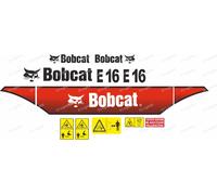 KIT BOBCAT E16 MINI SET ADESIVI DECALCOMANIA ESCAVATORE-