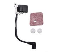 Kit bobina di accensione per decespugliatore FS38 FS45 FS55 HL45 HS45 e spazzola con filtro e due pompe di avviamento compatibile con i codici articolo 4140 1309 4140 1310 4140 1311 Set di metallo