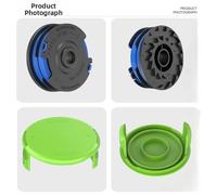 Kit bobina e tappo per tagliaerba per greenworks 29082 29242 1,65 mm nylon