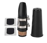 Kit Bocchino per Clarinetto con Legatura, Include Tappo a Clip in Plastica, Un'ancia e 2 Cuscini per Principianti e Formatori (BLACK)