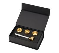Kit bocchino per tromba in ottone 8 cm per tromba Bb | 3 dimensioni 7C 3C 1, placcato oro per la superficie, tono più chiaro, più ampia gamma di toni, per avanzati