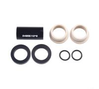Kit boccola DU per ammortizzatore posteriore 22-68 mm compatibile con Fox e per componenti di biciclette, lega di alluminio con cuscinetto in gomma (24 mm)