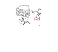 KIT BOCCOLE PORTA LATERALE ANTERIORE ALFA ROMEO 147 ORIGINALE 71734374