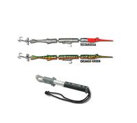 kit boga + 2 aguglie artificiali pesca traina pesce serra mare pinza bilancia TP