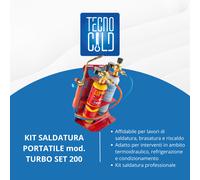 KIT BOMBOLE CON STAZIONE PER SALDATURA AUTOGENA PORTATILE TURBO SET 200 OXYTURBO