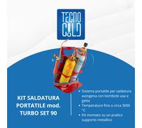 KIT BOMBOLE CON STAZIONE PER SALDATURA AUTOGENA PORTATILE TURBO SET 90 OXYTURBO