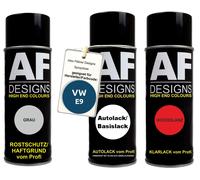 Kit bomboletta spray per VW E9 Islanda blu metallizzato vernice auto vernice ...