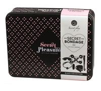 Kit Bondage BDSM Secretplay - 8 Pezzi, Pelle Sintetica Nera