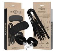 Kit Bondage INTENSE FETISH Erotic Playset Manette + Maschera + Frusta Nero.