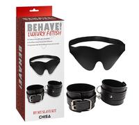 Kit bondage Polsiere e benda occhi manette in ecopelle Costrittivo