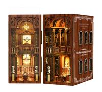 Kit Book Nook DIY per Adulti: LUMYCE Casa in Miniatura con Luci LED da Montare, Modellismo 3D Creativo per Decorare Librerie - Regalo Originale per Appassionati di Fai da Te