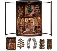 Kit Book Nook per adulti - CRIOLPO Puzzle 3D in Legno con Luce LED - Modello di Architettura e Decorazione Artistica per Collezionisti