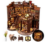 Kit Book Nook per adulti - CRIOLPO Puzzle 3D in Legno con Luce LED - Modello di Architettura e Decorazione Artistica per Collezionisti